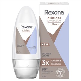 Rexona For Women Clinical Protection Antiperspirant Roll On Shower Clean 50ml