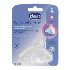 Baby Chicco Silicone Teat - 2m+ Medium Flow