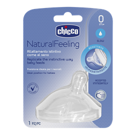 Baby Chicco Silicone Teat - 0m+ Regular Flow 1pk