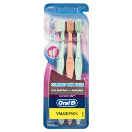 Oral-B UltraThin Compact Gum Care Toothbrush Extra Soft 3 Pack