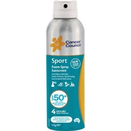 Cancer Council Sport Foam Aerosol SPF50+ 175g