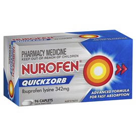 Nurofen Quickzorb Ibuprofen Lysine 342mg x 96 Pack pain relief