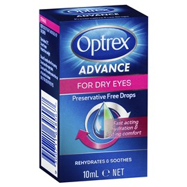 Optrex Advance Preservative Free Dry Eye Drops 10ml