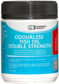 Pharmacy Health Odourless Fish Oil Double Strength 200 Capsules