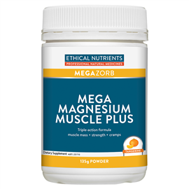 Ethical Nutrients Megazorb Mega Magnesium Muscle Plus Powder Tangerine 135g