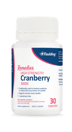 Faulding Remedies Hi Strength Cranberry 30,000mg 30 Capsules