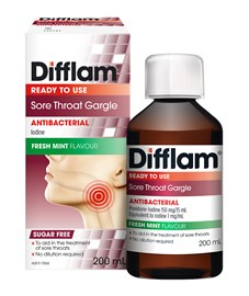 Difflam Sore Throat Gargle with Iodine 200ml