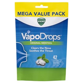 Vicks VapoDrops Original Menthol 42 Lozenges