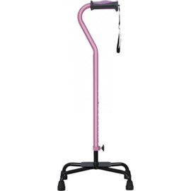 Hugo Large Base Quad Cane - Rose