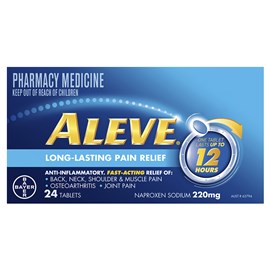 Aleve 12 hour Anti-Inflammatory Fast Acting 12 hour Pain Relief tablets 24 pack