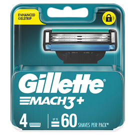 Gillette Mach3+ Replacement Cartridges 4 Count