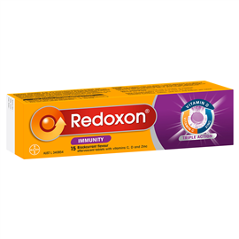 Redoxon Immunity Vitamin Blackcurrant Flavoured Effervescent Tablets 15 Pack