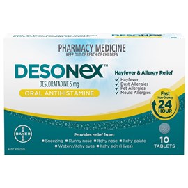 Desonex 24 Hour Non Drowsy Hayfever & Allergy Relief Antihistamine Tablets 10 pack