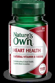 Nature's Own Heart Health Natural Vitamin E 1000IU 50 Capsules