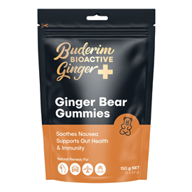 Buderim BioActive Ginger Plus Hot Gummie Bears 150g