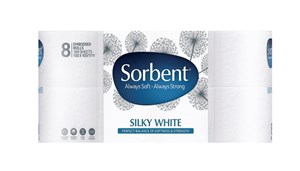Sorbent Toilet Paper Extra Thick Silky White 8 Pack