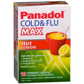 Panadol Cold & Flu Max Hot Lemon Powder 10 Sachets