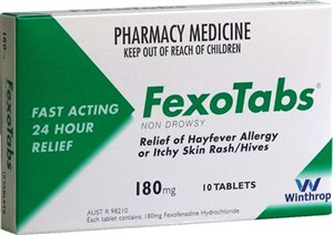 Fexotab Tab 180mg 10 Tablets
