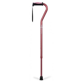 Hugo Offset Handle Cane - Rose
