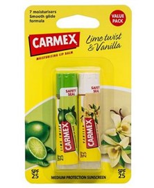 Carmex Lip Balm Lime & Vanilla Stick SPF25 2Pack