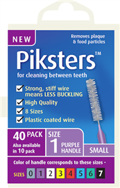 Piksters Size 1 Purple Interdental Brush 40 Pack