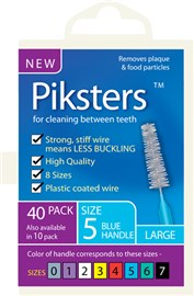 Piksters Size 5 Blue Interdental Brush 40 Pack
