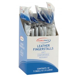 SurgiPack Leather Fingerstalls Large (6296) 10 Pieces