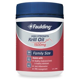 Faulding Krill Oil 1500mg Soft Gel 100 Capsules