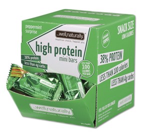 Well Naturally High Protein Mini Bar Peppermint Surprise 25g x50 Packs