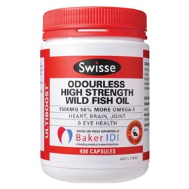 Swisse Ultiboost Odourless High Strength Wild Fish Oil 400 Capsules