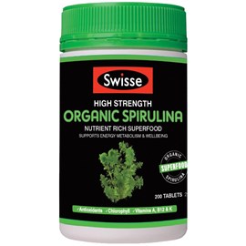 Swisse Ultiboost High Strength Organic Spirulina 200 Tablets