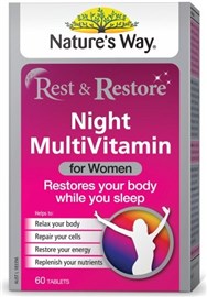 Nature's Way Rest & Restore Night Multivitamin for Women 60 Tablets