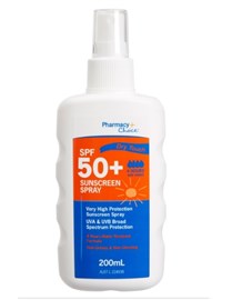 Pharmacy Choice Dry Touch SPF50+ Sunscreen Spray 200mL