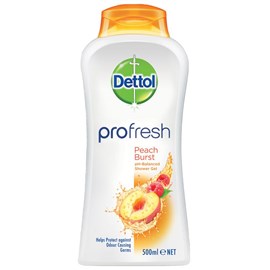 Dettol Profresh Shower Cream Peach Burst 500ml