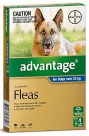 Advantage Flea Treatment For Dogs Over 25kg 4 Tablets