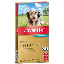 Advantix Flea And Tick Treatment for Dogs 4-10kg 6 Tablets