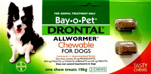 Drontal Allwormer Chewable for Dogs 10kg