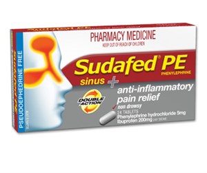 Sudafed PE Sinus + Anti - Inflammatory Pain Relief 24 Tablets