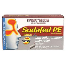 Sudafed PE Sinus + Anti - Inflammatory Pain Relief 48 Tablets
