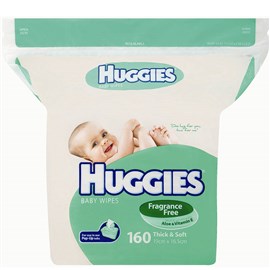 Huggies Baby Wipes 160 Refill Unscented