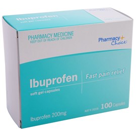Pharmacy Choice Ibuprofen 100 Soft Gel Capsules