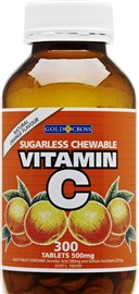 Gold Cross Vit C 500mg Chewable 300 Tablets