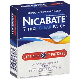 Nicabate Clear Patch 7mg Step 3 7 Patches