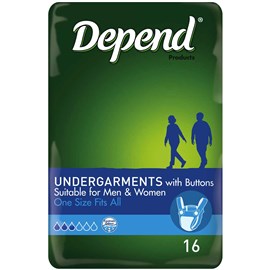 Depend Undergarments 16 Packs