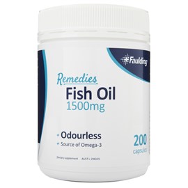 Faulding Remedies Odourless Fish Oil 1500mg 200 Capsules
