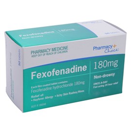 Pharmacy Choice Fexofenadine  180mg 10 Tablets