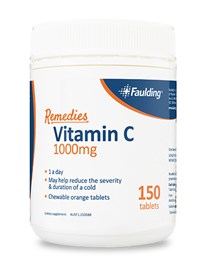 Faulding Remedies Vitamin C 1,000mg 150 Chewable Tablets
