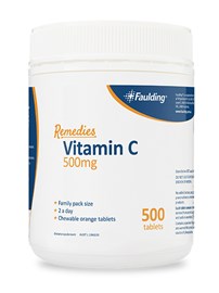 Faulding Remedies Vitamin C 500mg 300 Chewable Tablets