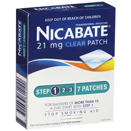 Nicabate Clear Patch 21mg Step1 7 Patches