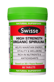 Swisse Ultiboost High Strength Organic Spirulina 60 Tablets